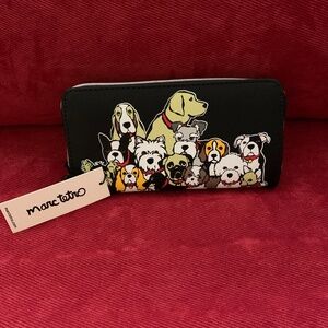 NWT Marc Tetro Group Dog Zip Around Wallet